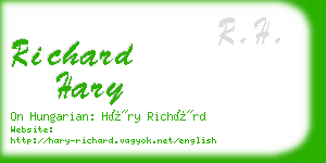 richard hary business card